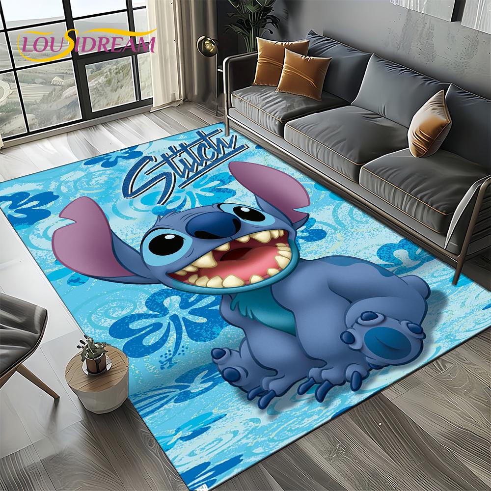 27 Style Cute Stitch Cartoon 3D Carpet Rug for Home Living Room Bedroom Sofa Doormat Decor,Child Non-slip Floor Mat Gifts