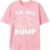 New Daddy Pregnancy Reveal TShirt The Unisex Behind The Bump Two Thumbs Hand Print Unisex Expecting Father Daily Wear Tops