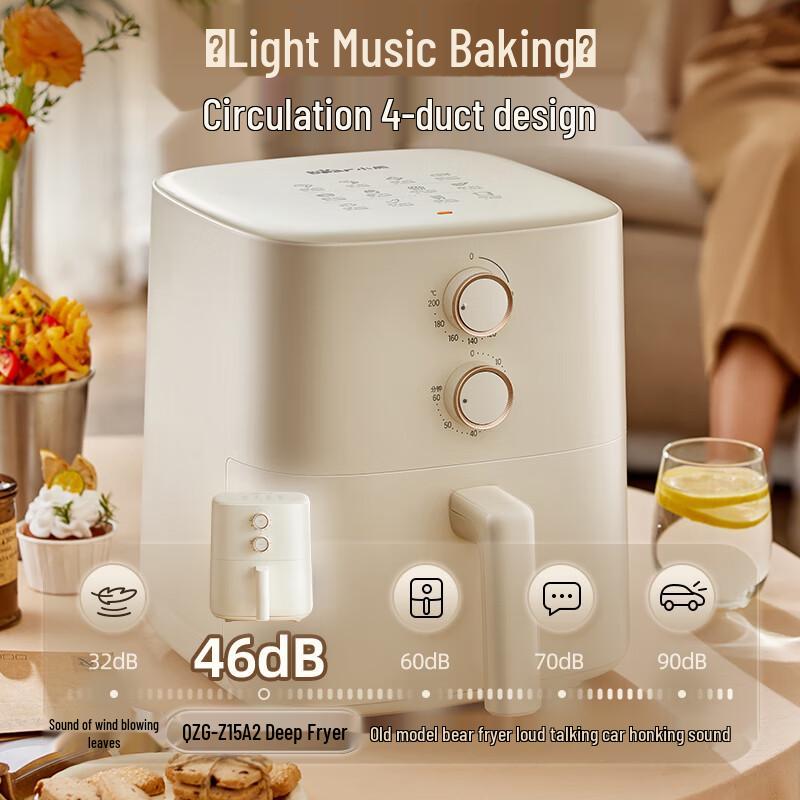 Bear 5L Automatic Steam & No-Flip Air Fryer