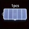 1 jeu de boîtes de rangement compactes à 5 compartiments - boîte de rangement transparente, anti-poussière pour bijoux et petits objets, adaptée