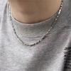 Mobius Bamboo Joint Titanium Steel Men's Necklace Non-Fading Jewelry Stainless Steel Autumn Winter Necklace Accessories Men's High-End Feel