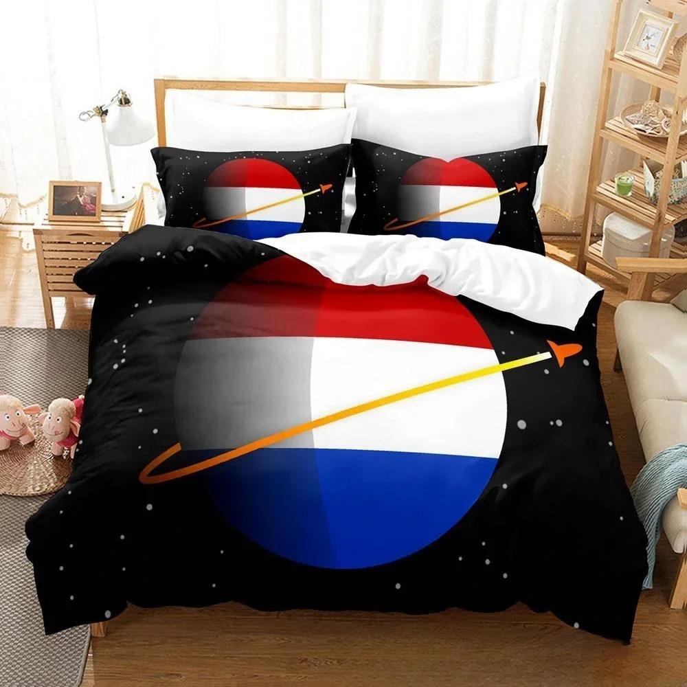 3D Print Bed Sheet Sets Netherlands Flag Bedding Set Single Twin Full Queen King Size Bed Set Adult Kid Bedroom Duvetcover Sets