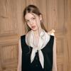 Luxury Brand 21Colors Solid Neck Tie Shawl Silk Square Scarf Women 70cm Hair Hand Wrist Headkercheif Hijab Bandana