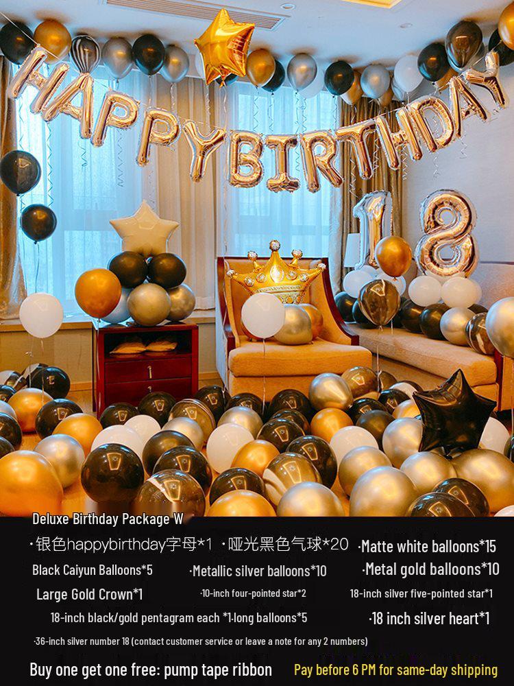 18th Birthday Party Decorations: Balloons & Background Wall Props for Boys & Girls