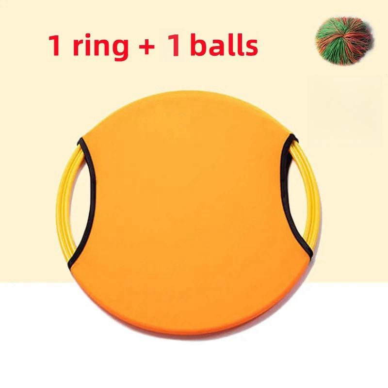 Elastic Disc Paddle Throwing Training Toy Children Adults Outdoor Interactive Collaborative Parent-Child Party Fun Play Game