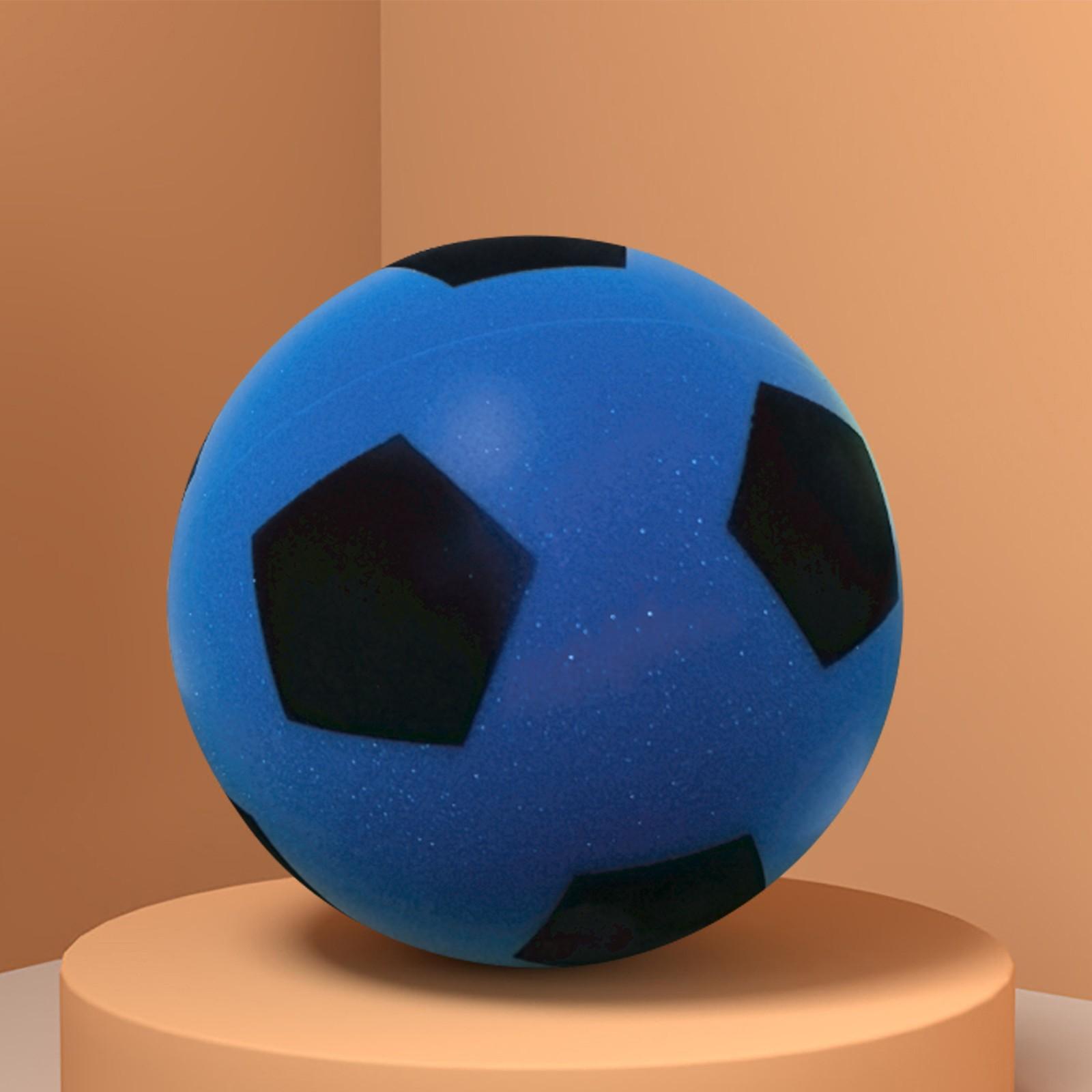 

Бесшумный мяч для детей, бесшумная тренировка по футболу в помещении, футбольная игрушка для взрослых, эластичный мяч(7) One Size синий