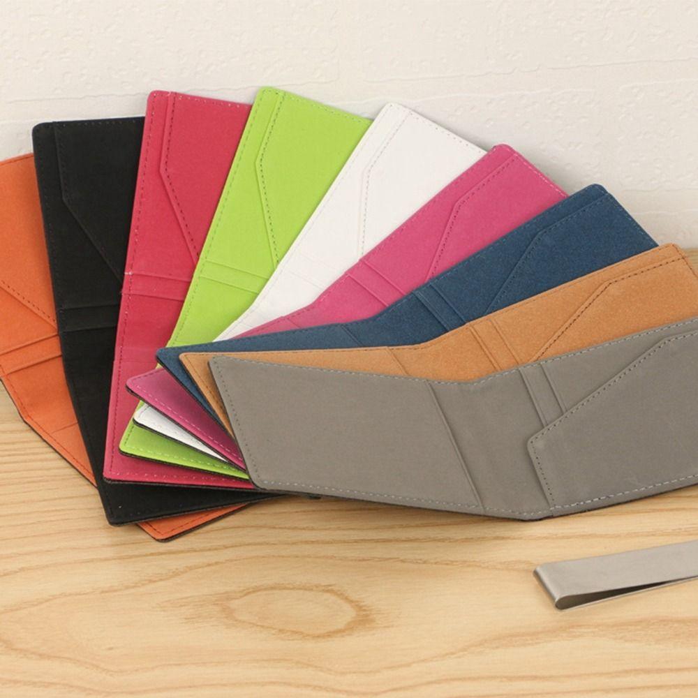 Multi-position Men's PU Leather Wallets Korean Style Money Clip Wallet Portable Shopping