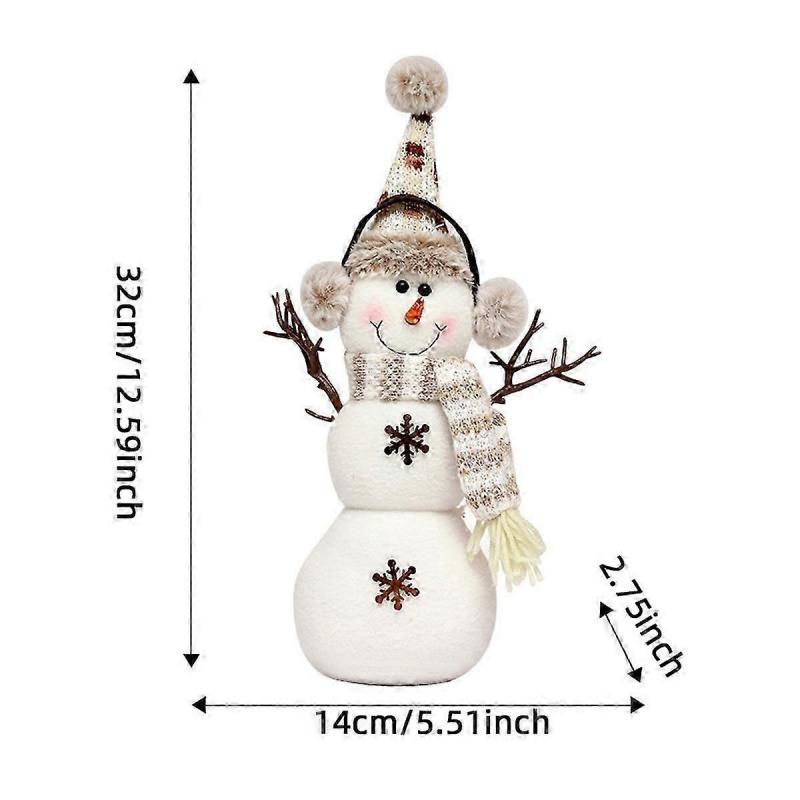Christmas Snowman Doll Ornaments Indoor Home Decoration Christmas Snowman Doll Table Ornaments Cute Christmas Snowman