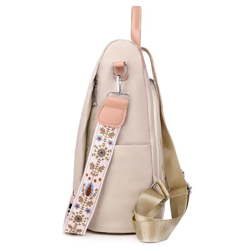 Wasserdichter Oxford-Damenrucksack, modischer Anti-Diebstahl-Damenrucksack, bestickte Schultasche, hochwertiger Rucksack mit großer Kapazität