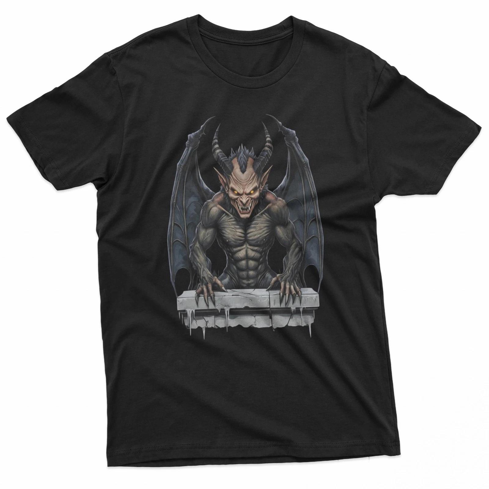 Gothic Demon Guardian Dark Fantasy Art Graphic Tee T-Shirt S