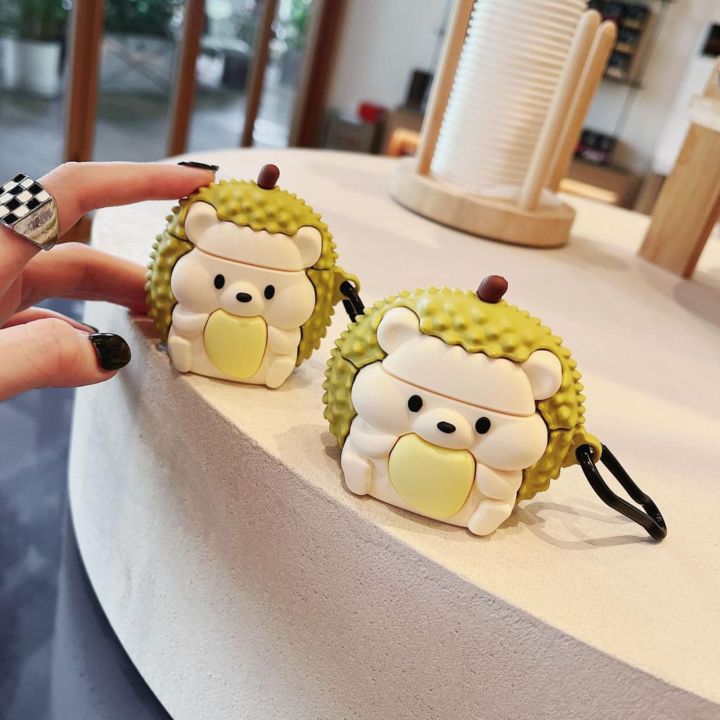 Cartoon Hedgehog Durian for AirPods Pro1 Apple 1/1/1 Generation Bluetooth Headset Case 1011 Protective Case
