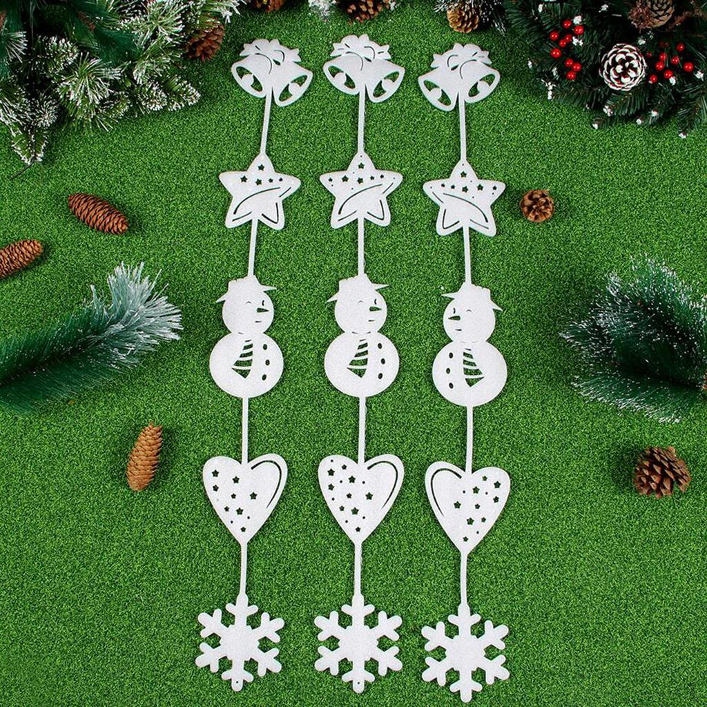 

Christmas FOAM Snowflake er Window Clings Decal Tree Hanging Decoration B - 3Pcs
