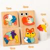 1PC Toddler Puzzles Set , Wooden Puzzles for Kids  Educational Animal Shape Color Matching Game & Color Toys Early Learning Preschool Educational Gift