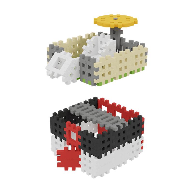 Klocki edukacyjne Marioinex Mini Waffle Konstruktor Expert 301 elementów dla 4-latka wspierające ...