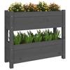 Plant Pot Gray 77 X 25 X 66 Cm Solid Pine Wood