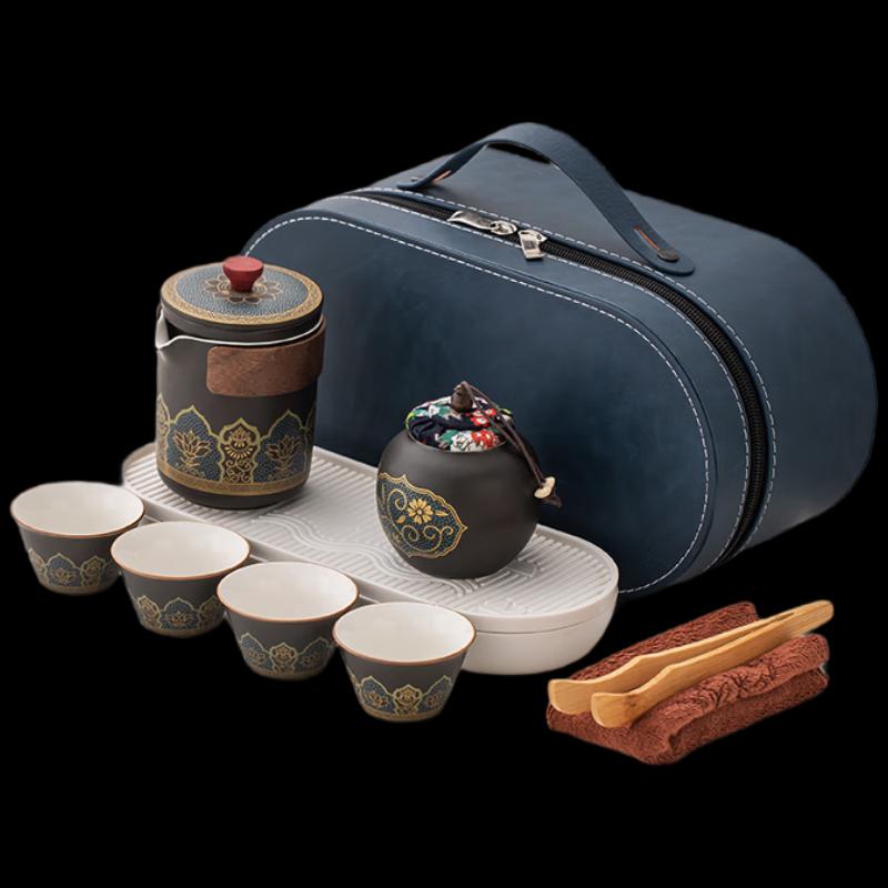 Chinese Style Ceramic Tea Set Gift Box