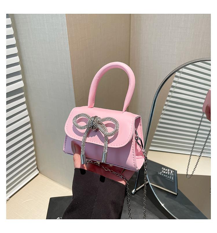 French Niche Design Premium Mini Bag 2025 Girl Bow Chain Lipstick Earphones Messenger Bag Tide