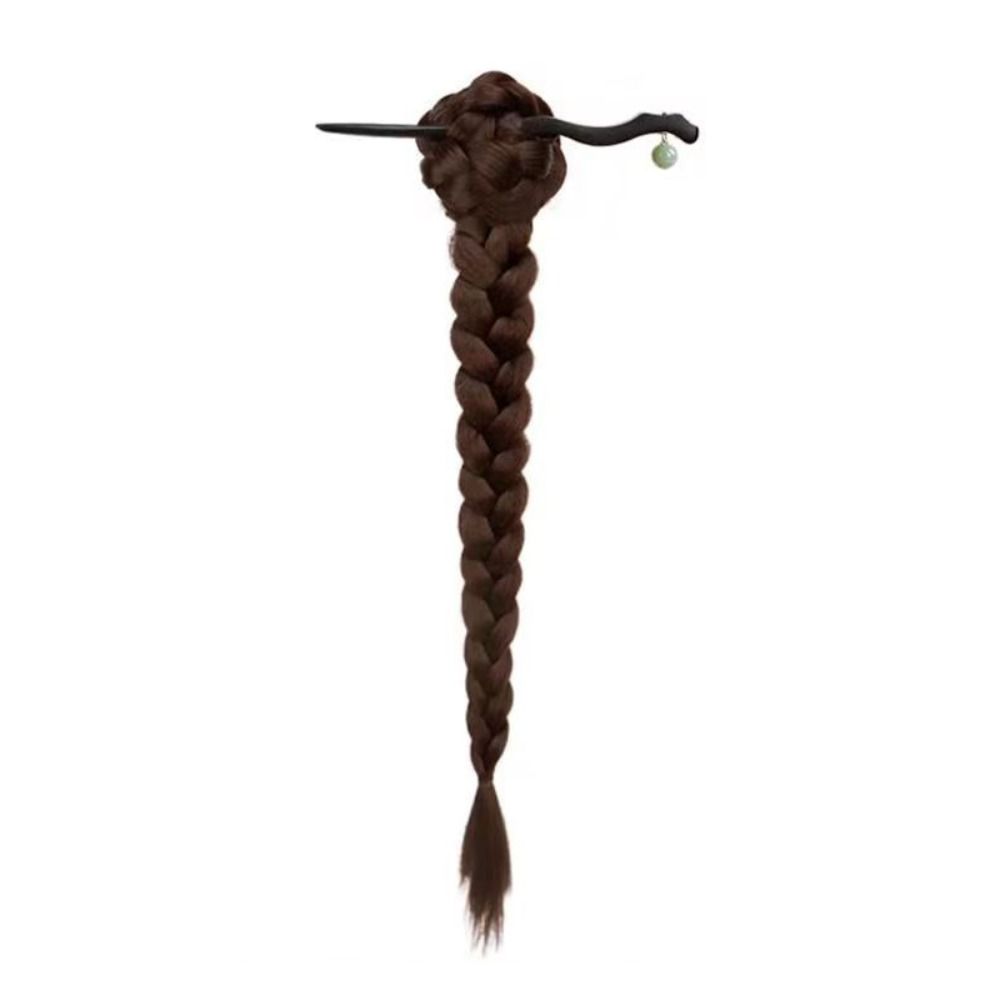 Hair Stick Claw Clip Ponytail Wig Hanfu Hairpin Twist Braid Wig New Chinese Style Wig  for Women