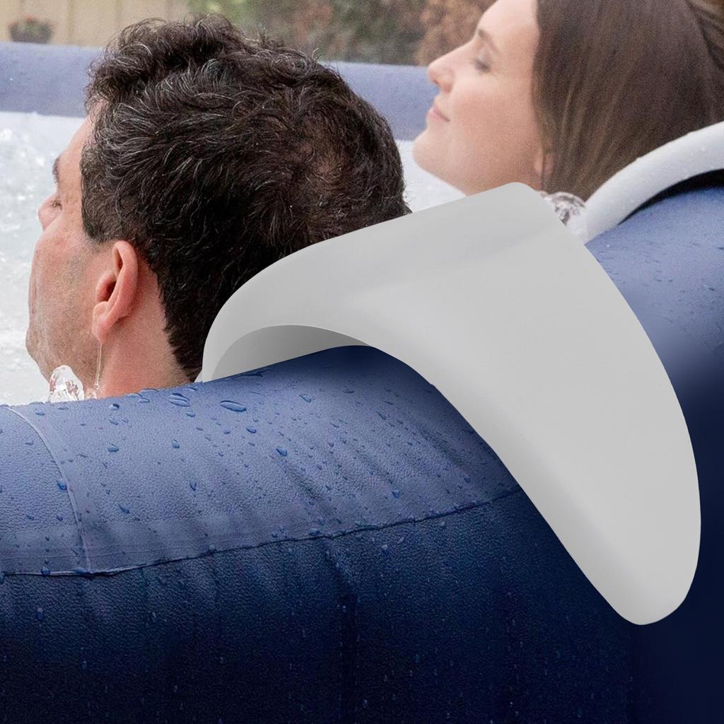 Almohada de Bañera con Ventosas PU Impermeable Cómodo Reposacabezas de Bañera para SPA Bañera de Hidromasaje