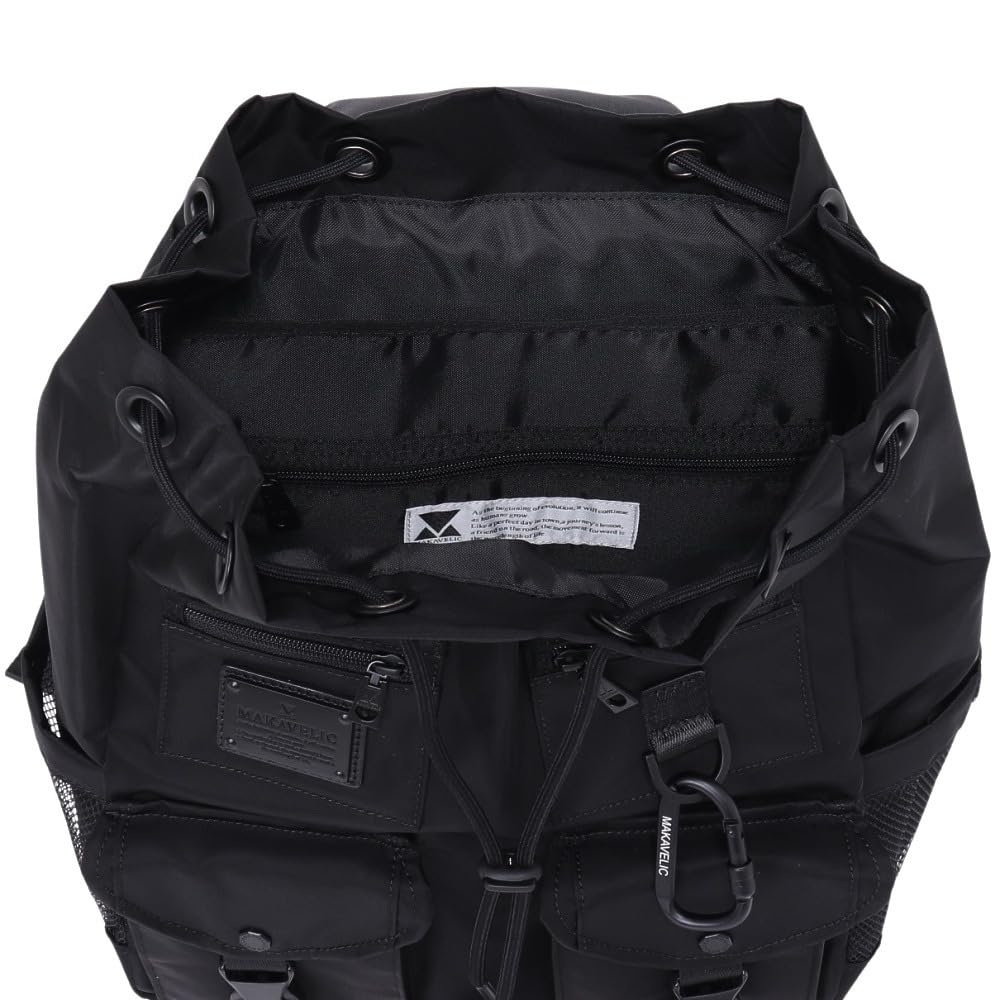 [Machiavellic] Backpack SIERRA GRACE DOUBLE POCKET BACKPACK BLACK (019)