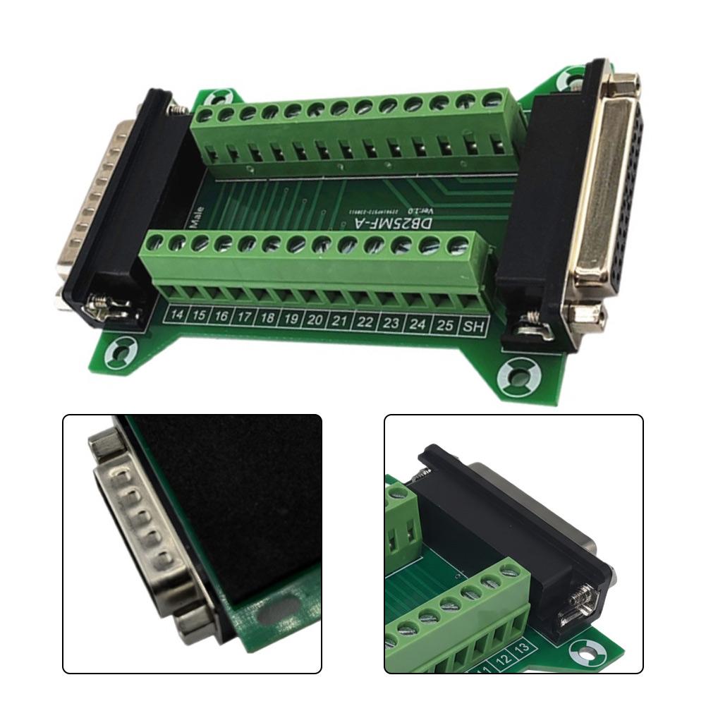 DB25MFA Terminal Block Adapter Solderless Male Female Connector Board for Electronics with to Terminal Correspondence