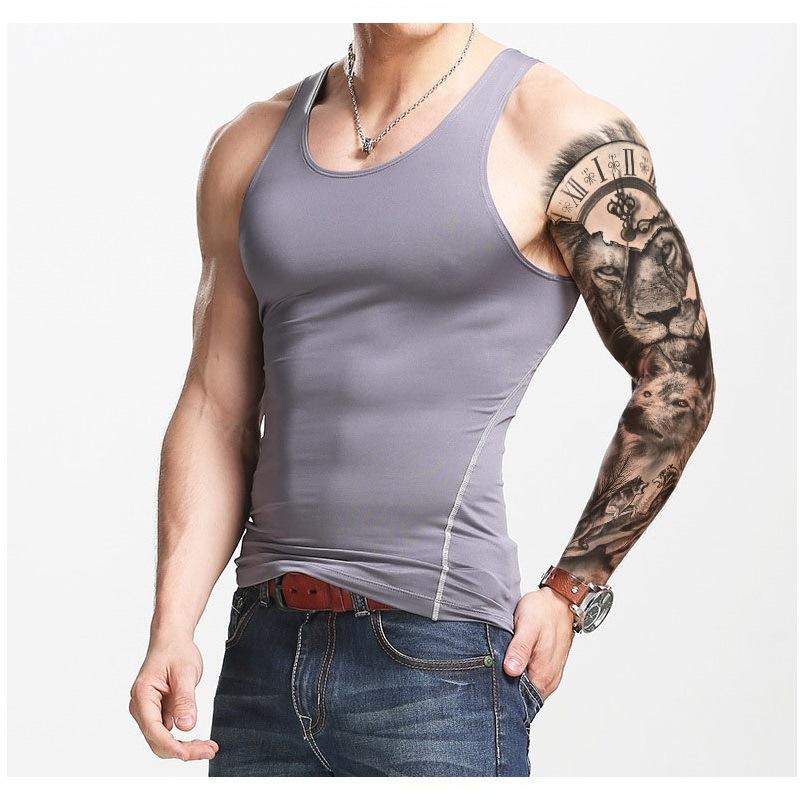 Full Arm Flower Arm Large Pattern Set, Water Transfer Print Black Animal Pattern Lion Owl Simulation Tattoo Sticker