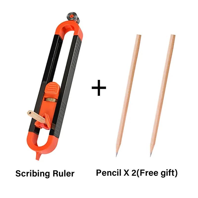 

Profile Scribing Ruler Contour Gauge with Lock Adjustable Locking Precise Woodworking Measuring Gauge Profile Duplicator