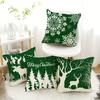 Merry Christmas and New Year decoration Pillowcase Winter Snowflake Reindeer pillow cover Sofa cushion suite home decoration