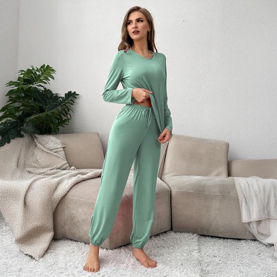 2 Piece Women's Pajama Set Long Sleeve Top with Jogger Pants Pjs Set Fall Loose Sleepwear Lounge Set