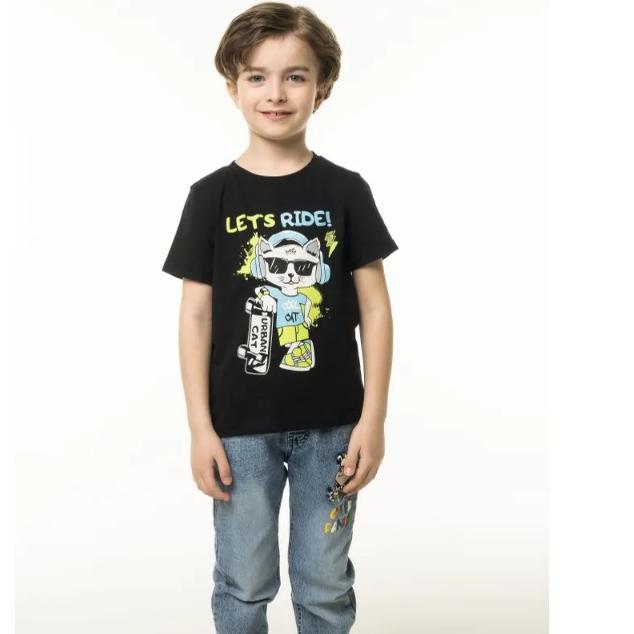 Summer Round Neck 3D Cartoon Pattern Printed Top Fashionable Casual Short Sleeved Children's Boy T-shirts