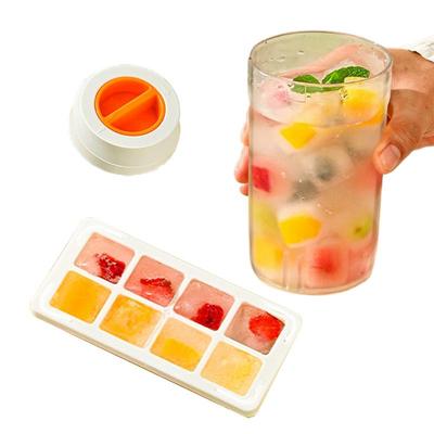 Ice Mold Cup 8 Compartments Easy-Release Reusable Portable Cube Tray Kitchen Supplies Refrigerator Accessories Cocktail Ice