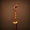 Mermaid Wooden Walking Cane, Hand Carved Mermaid Handle Walking Stick, Solid Wood Fantasy Cane, Nautical Collectible,  Gift