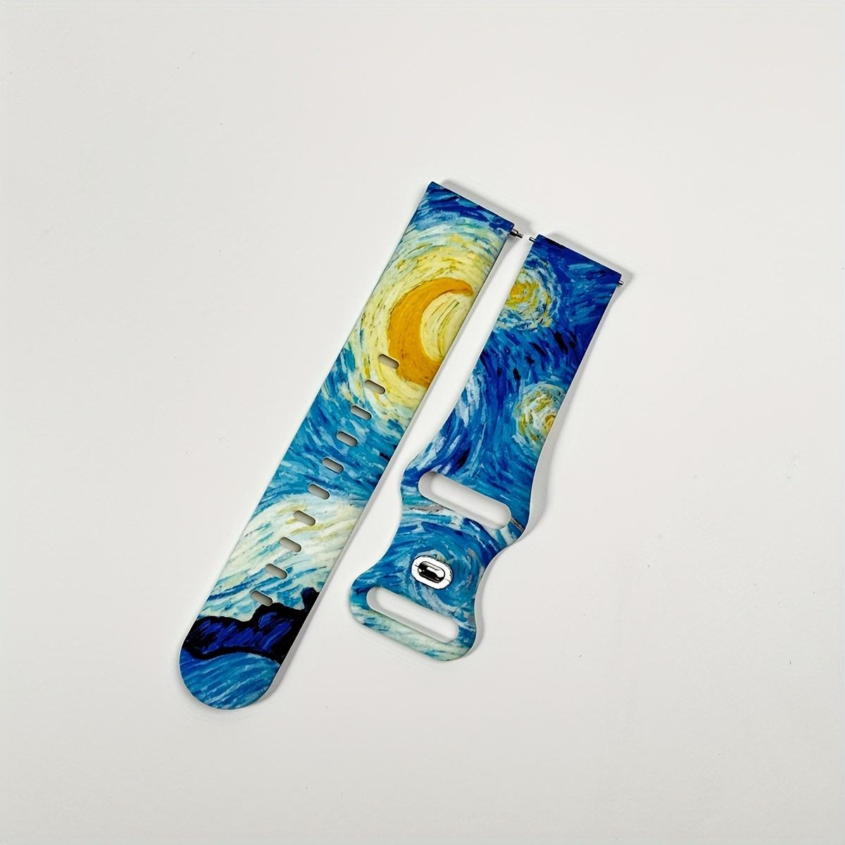

20/22mm Horoscope Print Silicone Strap for Samsung Galaxy Watch6 For Huawei GT4 Watch Band Butterfly Buckle Strap 20mm