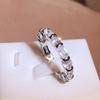 Simple Elegant Interwoven Geometric White Zircon Ring Wedding Ring Party Birthday Engagement Jewelry Gift Women's Fashion Jewelry