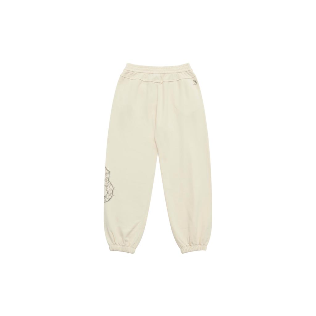New MLB Boston Red Sox Basic Collection 25FW Knitted Sweatpants Unisex Standard Ivory 3APTB1454-43CRS