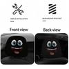 2Pcs Funny Face Expressions Car Pillowcase Exaggerated Car Seat Headcover  Automobile Interior