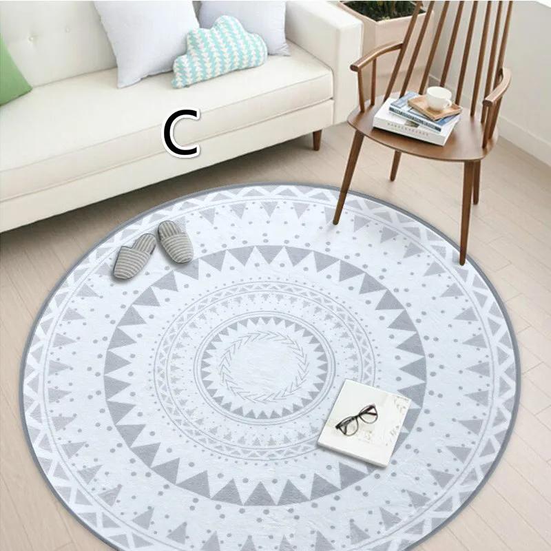 

100 см круглый нескользящий дверной коврик для пола коврик для спальни ковер для домашнего декора модные ковры для гостиной C