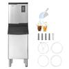 Commercial Ice Maker Machine, 136KG/24H Ice-Making Machine with 136KG Stainless Steel Storage Bin, Auto Self-Cleaning Ice Maker with Touchscreen for