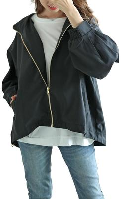 Large Size Outerwear Blouson Mountain Parka Parka Stretch Long Sleeve Autumn Coordination Spring Autumn Winter 3L Black [Gold Japan] Women's
