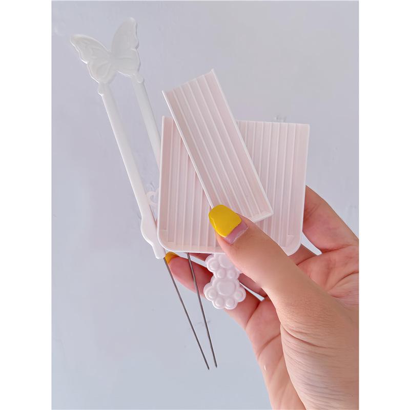 Professional Pastry Tool Set: Bead Tweezers, Puzzle Spatula, Needle Pen, and Bead Roller