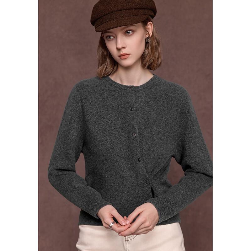 Women's French Style Round Neck Knit Cardigan