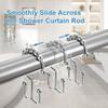12Pcs Double Sided Shower Curtain Hooks Rust Proof Bathroom Shower Hangers  Curtain Rods