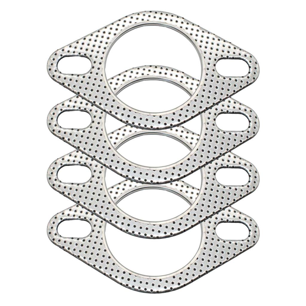 Funriche Muffler Gaskets, Set of 4, Muffler Flange Gasket for Motorcycles and Cars, 0.1