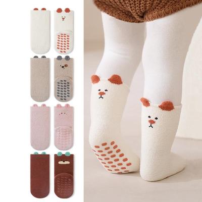 Baby Toddler Boy Girl Socks Warm Children's Floor Home Socks Anti Slip Casual Cute Kids Socks For Girls Boys 0-5Years Autumn Winter