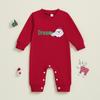 2025 Festive Bodysuit: Deer, Tree & Santa Applique Romper