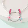 S925 Silver Adjustable Safety Chain DIY Bracelet Accessories with Butterfly Flower Charms for Handmade Jewelry Making