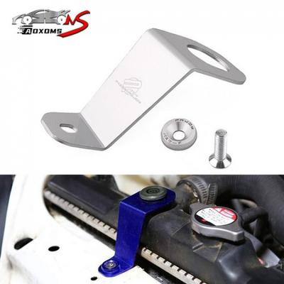 Silver JDM Billet Aluminum Radiator Stay Mount Bracket Kit for Honda Civic 92-95