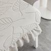 Leaf Pattern Chair Seat Slipcovers Soft Skirt Dining Chair Cover Seat Protectors  for Dining Room