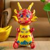 Kawaii Cartoon Dragon Plush Doll Toy Year of 2024 Mascot Doll Ornament Soft Stuffed Animal Pillow Chinese Zodiac Dragon Doll Kids New Year Gift