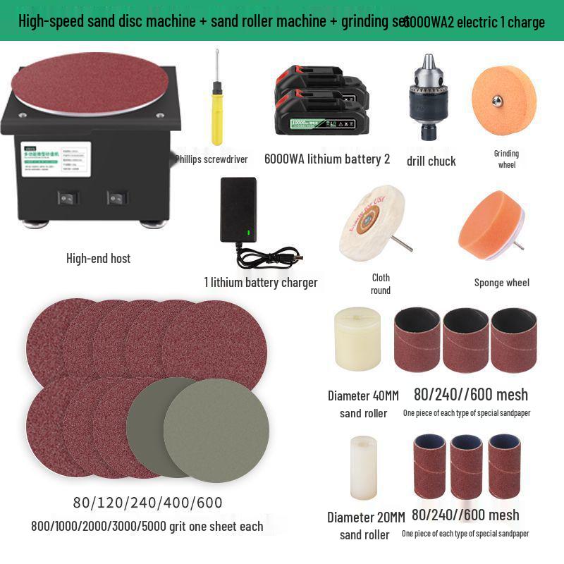 Compact Electric Belt Sander for DIY - High-Speed Sanding, Knife Sharpening, and Desktop Grinding/Polishing Machine.